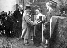 The Prince of Wales visiting the South Wales Coalfield