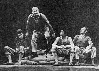 Stephen Rea, Bill Maynard, James Hazeldine and Bernard Gallagher, by Donald Cooper