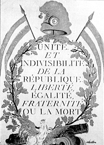French revolutionary poster: Unit et indivisibilit de la Rpupublique.  Libert, galit, fraternit ou la mort